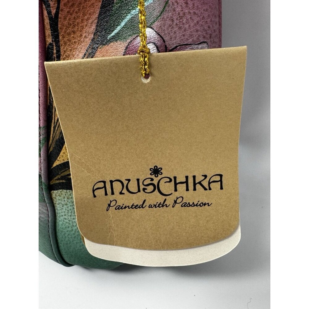 Anuschka hand-painted genuine leather hobo Peacock - Picture 12 of 16